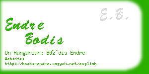 endre bodis business card